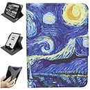 ZhaoCo Universal Detachable Case for 6'' to 6.8" eReaders Kindle paperwhite/Kobo/Sony/Pocketbook e-Book Reader, Lightweight Cover with Vertical and Horizontal Multi Viewing - Painting