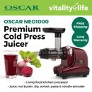 NEW Oscar Neo DA-1000 Slow Cold Press Juicer Extractor - Burgundy