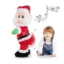 Gfilay Twerking Santa Claus - Dancing Electric Christmas Stuffed Plush Doll Singing English Song Xmas Santa Toys for Kids