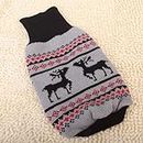SAZ DEKOR Fashionable Skid Free Warm Cute Deer Prints Dog Sweater Clothing Accessory Pet Supplies M