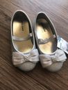 Toddler Girls' Glittery Silver Ballet Flats Toddler Girls Sparkly Shoes Flats 7