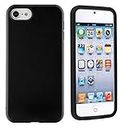 BLLQ Compatible with iPod Touch 7 Case ，iPod Touch 6 Case , iPod Touch 5 Case ,Black Glossy TPU Soft Slim Light Thin Cover Skin Case Compatible with iPod Touch 5th / 6th / 7th Gen , Black
