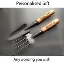Personalised Engraved Home Gardening Tools Gift Retirement Fork Shovel Spade Dad