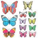 ALLY-MAGIC 12PCS Butterfly Wall Decor, Garden Butterfly Sculpture Ornaments for Indoor Outdoor Garden Yard Sheds Home Walls Fences Decor (3 Size) 7/9/12CM Y5HDQT