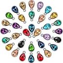 52 Piezas Colgantes de Gota de Agua Encantos Colgantes de Abalorios Cristal Accesorios de Joyas de Colgantes de Lágrima de Diamantes de Imitación para Hacer Joya Collar de bricolaje de mujeres Niñas
