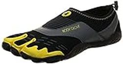 Body Glove Mens Water Shoes | 3T Cinch Mens Barefoot Water Shoes - Quick-Dry Durable Mens Beach Shoes Swim Shoes Aqua Shoes Slip-On, Black/Yellow, 10