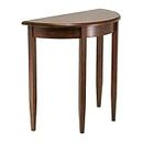 Unitek Furniture Contemporary Sheesham Wood Half Moon Bedside Table for Bedroom (Walnut Finish)