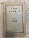 Antique Wagner Specialty Co. Automobile Lighting Electrical Systems Catalog 1914