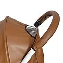 MINILUJIA Removable Zipper PU Leather Bumper Handlebar Sleeve for Baby Stroller Dust-Proof Cover Armrest Bumper Protect Case Specifical for Babyzen yoyo (Brown)