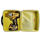 Hermitshell Hard Travel Case for DEWALT DCF899P1 / DCF899HB / DCF899B / DCF899P1 / DCF883B / DCF890B / DCF894HB / DCF880B 20V MAX XR Impact Wrench Kit (Case for Drill + Battery Pack + Charger)