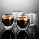 Heat-resistant Double Wall Shot Wine Beer Glass Espresso Coffee Cup Tea Set Cup