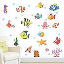 StickMe 'Aquarium Fish Tank Baby - Kids - Learning Education Nursery Pre School Kinder Garden Wall Sticker ' -SM394 (Multi Colour, Vinyl - 100cm X 70 cm), Self Adhesive