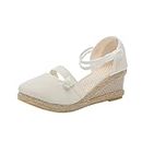Women's Comfort Slides,Non Slip Athletic Sandals for Women Walking Sport Sandals Platform Summer Heels Running Shoes,White,40.5