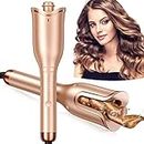 Follexmoe Automatic Hair Curler,Professional Anti-Tangle Automatic Curling Iron With 1" Curling Iron Large Slot&4 Temperature&3 Timer,Dual Voltage Rotating Curling Iron With Auto Shut-Off