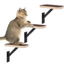 Purife - Cat Wall Floating Steps/Shelves - Wood/Metal - Sturdy Construction