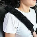 JUSTTOP 2-Pack Universal Car Seat Belt Pads Cover for A More Comfortable Driving, Seat Belt Shoulder Strap Covers Harness Pad for Car Interior Accessories(Black)