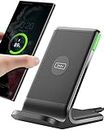 INIU fast Wireless Charger, Qi Certified Wireless Charging Stand with QC3.0 Adapter USB Charger
