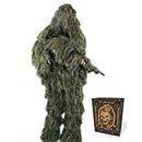 Arcturus Ghost Ghillie Suit: Woodland Camo | Double-Stitched Design with Adjustable Hood and Waist | Camo Hunting Clothes for Men, Military, Sniper, Airsoft, Paintball, and Hunting Ghillie Suit