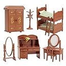 Dollhouse Furniture Set for Kids Toys Miniature Doll House Accessories Pretend Play Toys for Boys Girls & Toddlers Age 3+ with Bedroom