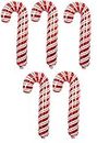 COLLECTIVEMED® 5 Pieces Inflatable Aluminum Candy Cane Balloons Inflatable Candy Balloon Christmas Candy Cane for Christmas Fancy Decoration