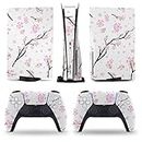 AoHanan Cherry Blossom Background 5 Skin Console and Controller Anime Vinyl Cover Sticker Full Set for 5 Disc Edition