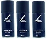Blue Stratos Mens Gents Body Spray Deodorant Original Blue 150ml 3 Pack