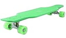 STRAUSS Cruiser Skateboard| Penny Skateboard | Casterboard | Hoverboard | Anti-Skid Board with High Precision Bearings | Wheels with Light |Ideal for All Skill Level (31 X 8 Inch), (Green)