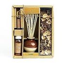 AuraDecor Reed Diffuser Gift Set with Potpourri, Fragrance & Reed Oil & Reed Sticks || Air Freshner || Air Diffuser || Home Decor (Jasmine, X-Large)