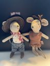 Very Rare Maileg Couple Cowboy & Squaw, Maus, Mouse, Mäuse, Retired