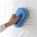 KOKSI Cleaning Brush for Bathroom Kitchen Bathtub Toilet Cleaner All Purpose Sponge Brush with Ergonomic Handle | Shower and Tiles Cleaning Product