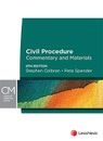 Civil Procedure: Commentary and Materials by Stephen Colbran Paperback Book