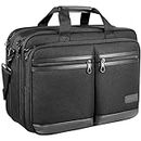 KROSER 18ââ‚¬Â Laptop Bag Stylish Laptop Briefcase Fits Up to 17.3 Inch Expandable Water-Repellent Shoulder Messenger Bag Computer Bag with RFID Pockets for Business/Travel/School/College/Men/Women-Black