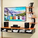 Amazon Brand - Umi Big Tilfizyun TV Entertainment Unit Table with Set Top Box Stand for TV Up to 42 Inch (Orange & Black)