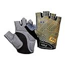 FBA All Day Cycling Gel Padded Gloves, Half Finger Bicycle Shock-Absorbing Anti-Slip MTB Road Biking Gloves for Men/Women – Breathable Lifting Gloves for Cycling, Gym, Fitness Training (Green-S)…