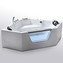 Whirlpool Bathtub Hydrotherapy 2 Persons 10 Water Jets Hot tub 59" - Marbella
