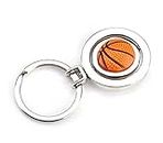 Sportigo® drehbarer Basketball Schlüsselanhänger in 3D Optik/Sport Geschenk Idee/Schlüssel Anhänger Basket Ball