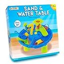 abeec Sand And Water Table - Water And Sand Play Table - Sand Toys - Kids Outdoor Play Equipment - Kids Outdoor Toys - Water Wheel, Sand Shapes, Plastic Boats & More Sand Pit Toys