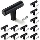 THSIREE 12PCS Cabinet Knobs, Black Cabinet Pulls Drawer Knobs, Single Hole Cabinet Hardware with Screws, for Kitchen Bedroom Furniture