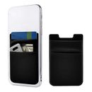 Two Pockets Cell Phone Credit Card Holder Wallet Sticker for Key Adhesive Black