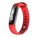 Smart Armband Uhr Sport Schrittzähler Bluetooth Touchscreen Schlafüberwachung Rot