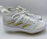 Adidas Adizero Afterburner 9 Baseball Cleats White Gold Men's Size 12.5 GZ6513