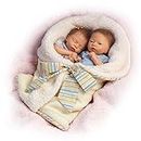 13" Donna Lee Poseable Lifelike Twin Baby Doll Set Taylor and Tyler by The Ashton-Drake Galleries