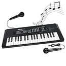 VikriDA Kids Keyboard Piano, 37 Keys Piano Keyboard for Kids Musical Instrument Gift Toys for Over 3 Year Old Children with Mic