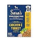 HUFT Sara's Wholesome Grain-Free Range Dog Wet Food |Delicious, Fresh, Wet, Gravy | Wet Food for Adult and Puppy|Chicken and Turkey - 300gm