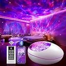 Yagzon Galaxy Projector, Led Star Night Light Ocean Wave Projector with Bluetooth Music Speaker, Remote Control & 8 Starlight Light Projector Modes for Kids Adults Bedroom Game Room Decor