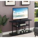Ebern Designs Jamie 3 Tier Wide TV Stand for TVs up to 46" Wood in Black | 22.25 H x 42 W in | Wayfair C75F166509A7469F870B27A930339372