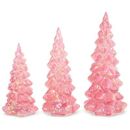 RAZ Imports 97709 - 12" Lighted Pink Iridescent Trees (4222904) Christmas Figurine Decorations