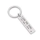 CINDYHE Couple I Love You Keychain for Boyfriend Girlfriend Husband Wife Gifts for Him Her (Silver), Silver, I Love you more keychain