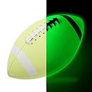 Civaner Glow in The Dark Football Light Up Youth Size Footballs for Kids Teens and Adults Junior Football Small Luminous Sports Balls Gifts for Boys School Games Outdoor Activity