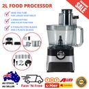 2L Food Processor Mouth Wide Chopper Stainless Steel Blades With Pulse Function